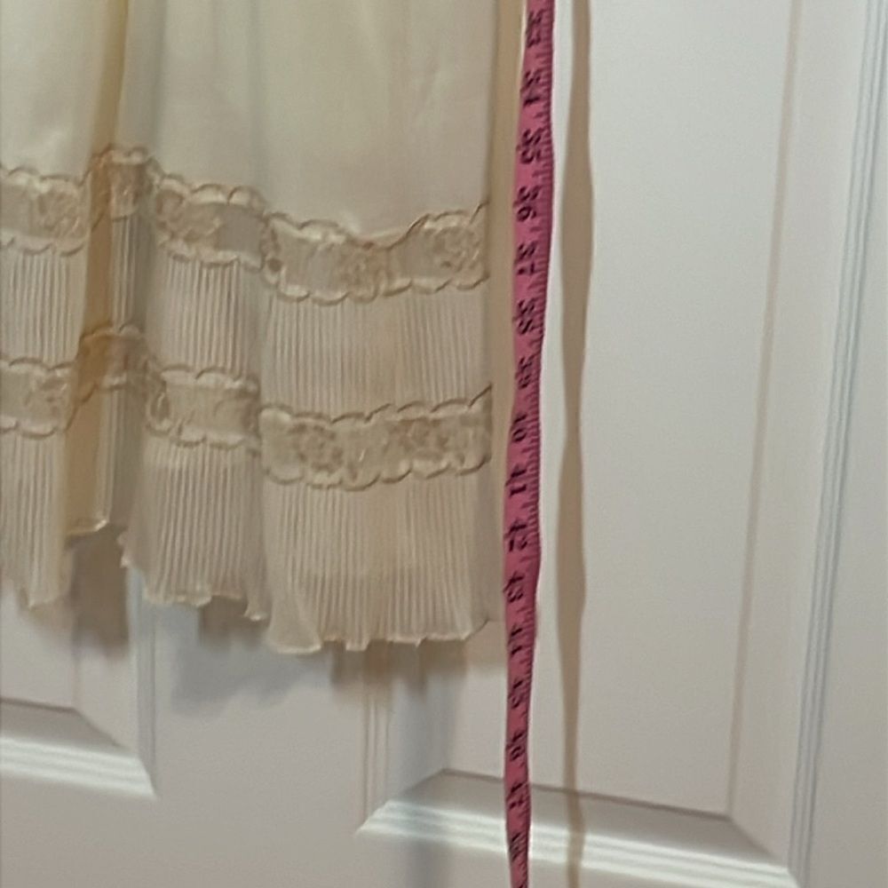 Vintage Nylon Nightgown, aesthetic, Beige, cream, Dress, Slip, Small - Picture 11 of 13
